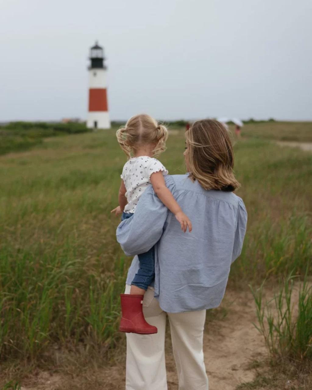 A family by the coast
