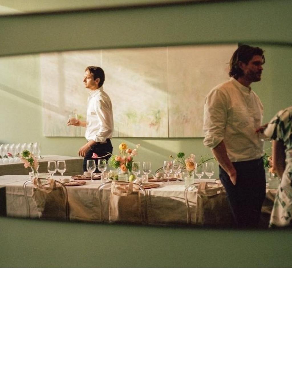 Friends preparing dinner
